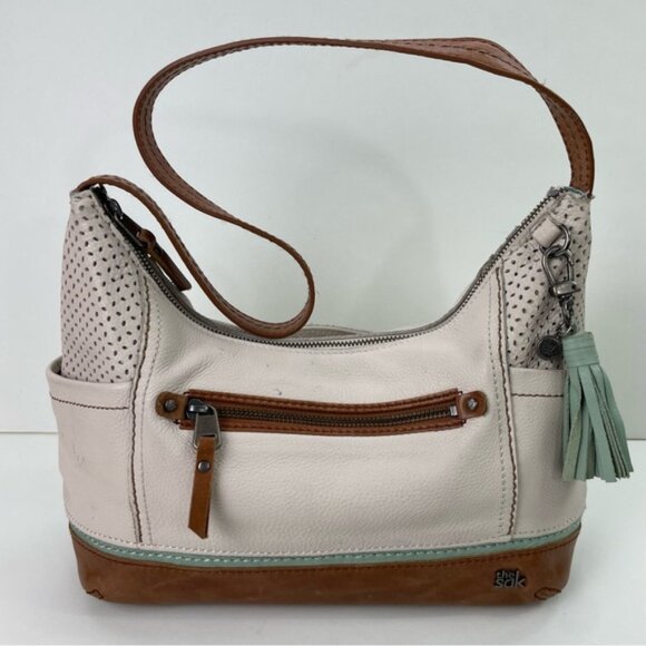 The Sak Off-White Leather Hobo Shoulder Bag‎ - Picture 7 of 16